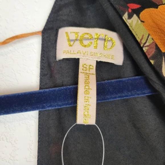 NWOT Verb by Pallavi Singhee Floral Fringe Mini Dress Size SP - Picture 13 of 15